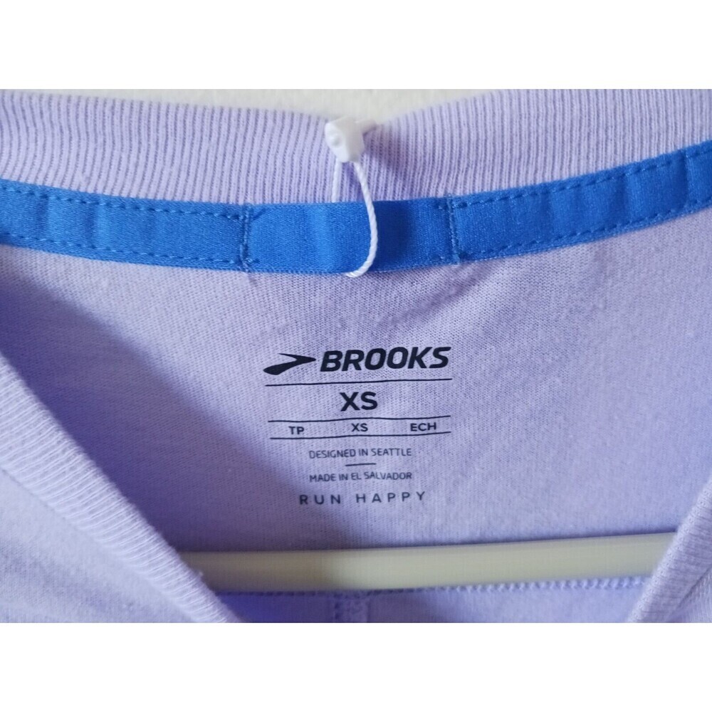 Brooks Top Distance Graphic Running Long Sleeve Heather Violet Size XS - Picture 3 of 9